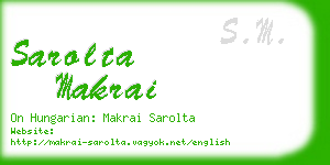 sarolta makrai business card